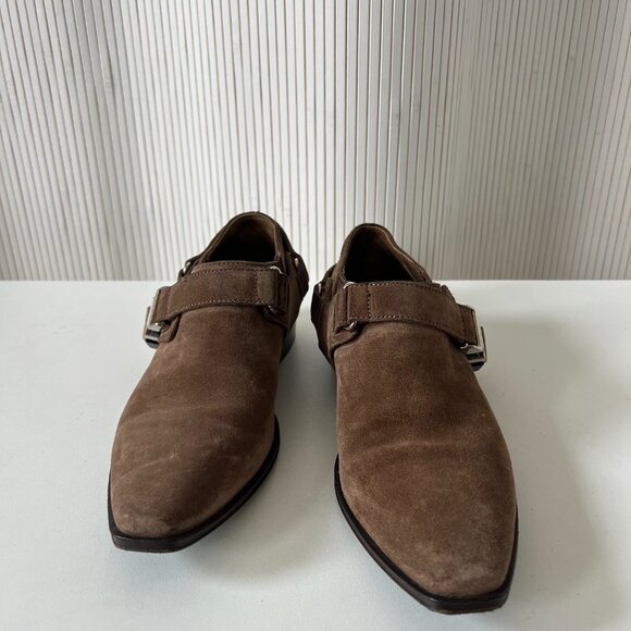 Prada Suede Harness Ankle Boots - Picture 9 of 9